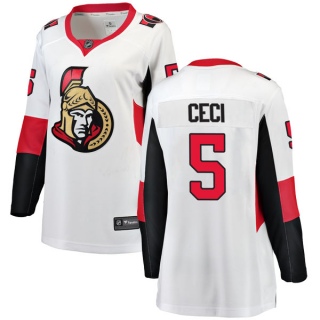 Women's Cody Ceci Ottawa Senators Fanatics Branded Away Jersey - Breakaway White