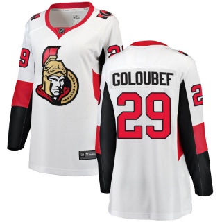 Women's Cody Goloubef Ottawa Senators Fanatics Branded Away Jersey - Breakaway White