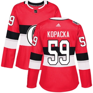 Women's Jack Kopacka Ottawa Senators Adidas 100 Classic Jersey - Authentic Red