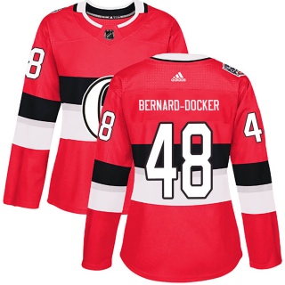 Women's Jacob Bernard-Docker Ottawa Senators Adidas 100 Classic Jersey - Authentic Red