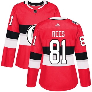 Women's Jamieson Rees Ottawa Senators Adidas 100 Classic Jersey - Authentic Red