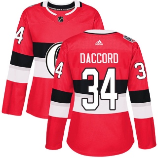 Women's Joey Daccord Ottawa Senators Adidas 100 Classic Jersey - Authentic Red