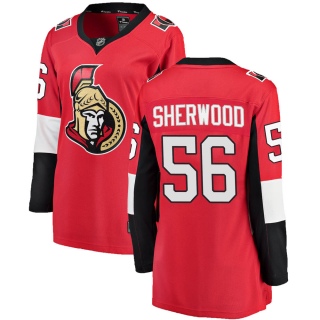 Women's Kole Sherwood Ottawa Senators Fanatics Branded Home Jersey - Breakaway Red