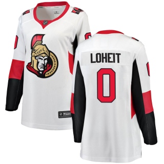 Women's Luke Loheit Ottawa Senators Fanatics Branded Away Jersey - Breakaway White