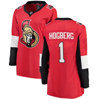 Women's Marcus Hogberg Ottawa Senators Fanatics Branded Home Jersey - Breakaway Red