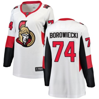 Women's Mark Borowiecki Ottawa Senators Fanatics Branded Away Jersey - Breakaway White