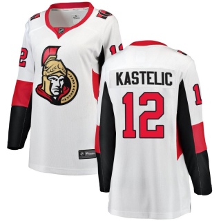 Women's Mark Kastelic Ottawa Senators Fanatics Branded Away Jersey - Breakaway White