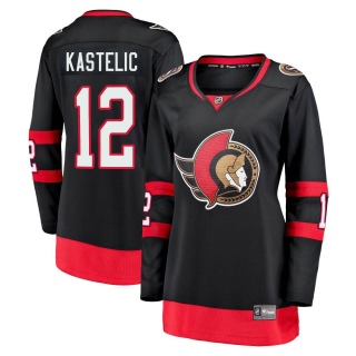Women's Mark Kastelic Ottawa Senators Fanatics Branded Breakaway 2020/21 Home Jersey - Premier Black