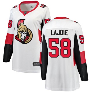Women's Maxime Lajoie Ottawa Senators Fanatics Branded Away Jersey - Breakaway White