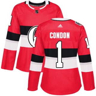 Women's Mike Condon Ottawa Senators Adidas 100 Classic Jersey - Authentic Red