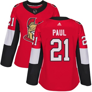 Women's Nick Paul Ottawa Senators Adidas Home Jersey - Authentic Red