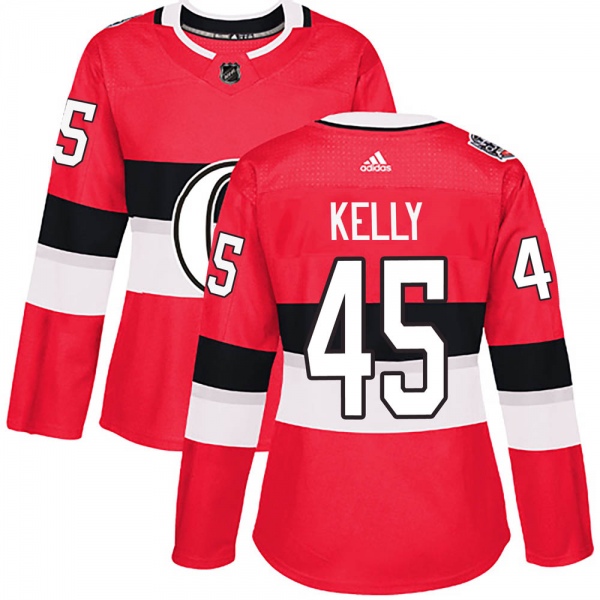 Women's Parker Kelly Ottawa Senators Adidas 100 Classic Jersey - Authentic Red