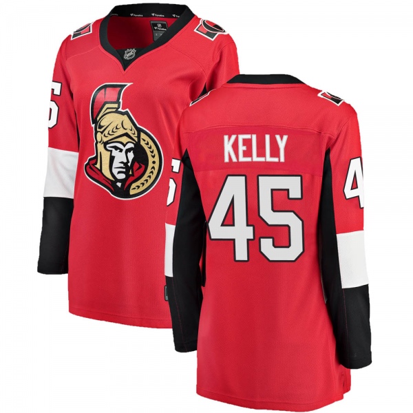 Women's Parker Kelly Ottawa Senators Fanatics Branded Home Jersey - Breakaway Red