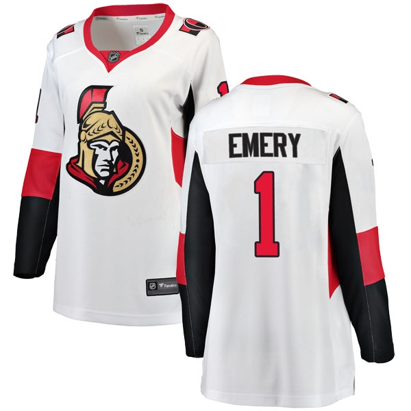 Women's Ray Emery Ottawa Senators Fanatics Branded Away Jersey - Breakaway White