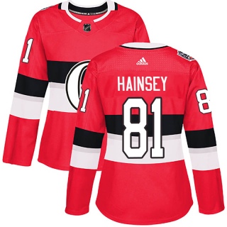 Women's Ron Hainsey Ottawa Senators Adidas 100 Classic Jersey - Authentic Red