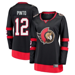 Women's Shane Pinto Ottawa Senators Fanatics Branded Breakaway 2020/21 Home Jersey - Premier Black