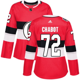 Women's Thomas Chabot Ottawa Senators Adidas 100 Classic Jersey - Authentic Red