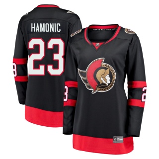 Women's Travis Hamonic Ottawa Senators Fanatics Branded Breakaway 2020/21 Home Jersey - Premier Black