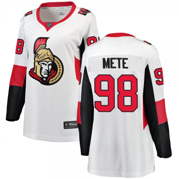 Women's Victor Mete Ottawa Senators Fanatics Branded Away Jersey - Breakaway White
