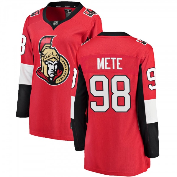 Women's Victor Mete Ottawa Senators Fanatics Branded Home Jersey - Breakaway Red