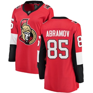 Women's Vitaly Abramov Ottawa Senators Fanatics Branded Home Jersey - Breakaway Red