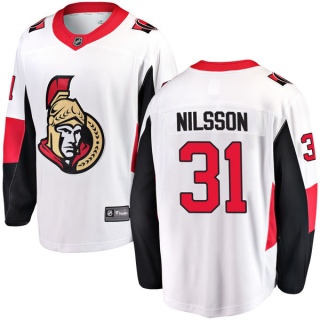 Youth Anders Nilsson Ottawa Senators Fanatics Branded Away Jersey - Breakaway White
