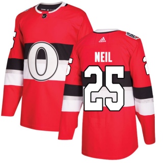Youth Chris Neil Ottawa Senators Adidas 100 Classic Jersey - Authentic Red