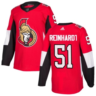 Youth Cole Reinhardt Ottawa Senators Adidas Home Jersey - Authentic Red