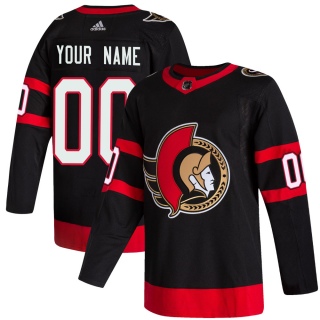 Youth Custom Ottawa Senators Adidas Custom 2020/21 Home Jersey - Authentic Black