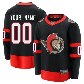 Youth Custom Ottawa Senators Fanatics Branded Custom Breakaway 2020/21 Home Jersey - Premier Black