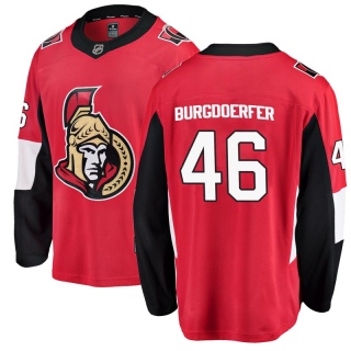 Youth Erik Burgdoerfer Ottawa Senators Fanatics Branded Home Jersey - Breakaway Red