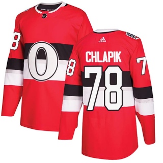 Youth Filip Chlapik Ottawa Senators Adidas 100 Classic Jersey - Authentic Red