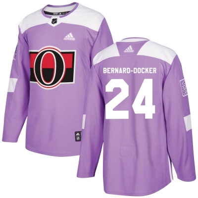 Youth Jacob Bernard-Docker Ottawa Senators Adidas Fights Cancer Practice Jersey - Authentic Purple