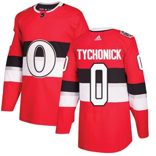 Youth Jonathan Tychonick Ottawa Senators Adidas 100 Classic Jersey - Authentic Red