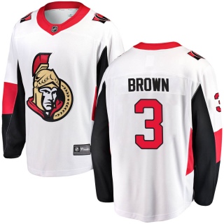 Youth Josh Brown Ottawa Senators Fanatics Branded Away Jersey - Breakaway White
