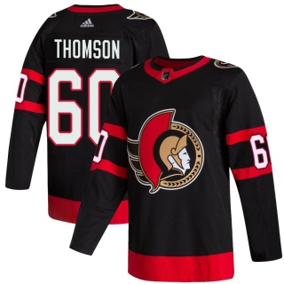 Youth Lassi Thomson Ottawa Senators Adidas 2020/21 Home Jersey - Authentic Black