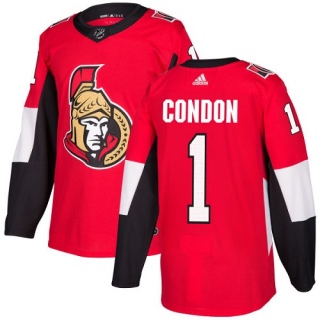 Youth Mike Condon Ottawa Senators Adidas Home Jersey - Authentic Red
