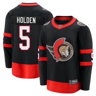 Youth Nick Holden Ottawa Senators Fanatics Branded Breakaway 2020/21 Home Jersey - Premier Black
