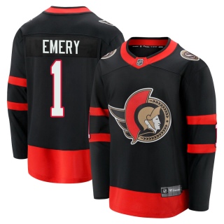 Youth Ray Emery Ottawa Senators Fanatics Branded Breakaway 2020/21 Home Jersey - Premier Black