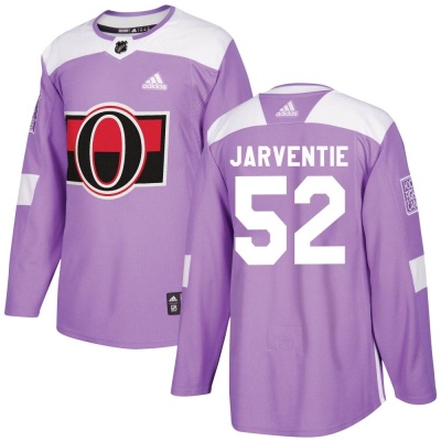 Youth Roby Jarventie Ottawa Senators Adidas Fights Cancer Practice Jersey - Authentic Purple