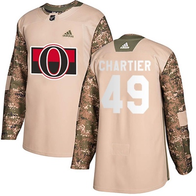 Youth Rourke Chartier Ottawa Senators Adidas Veterans Day Practice Jersey - Authentic Camo