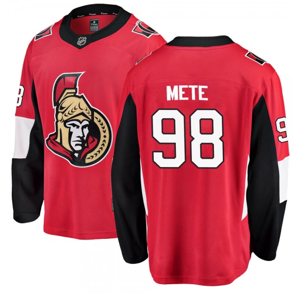 Youth Victor Mete Ottawa Senators Fanatics Branded Home Jersey - Breakaway Red